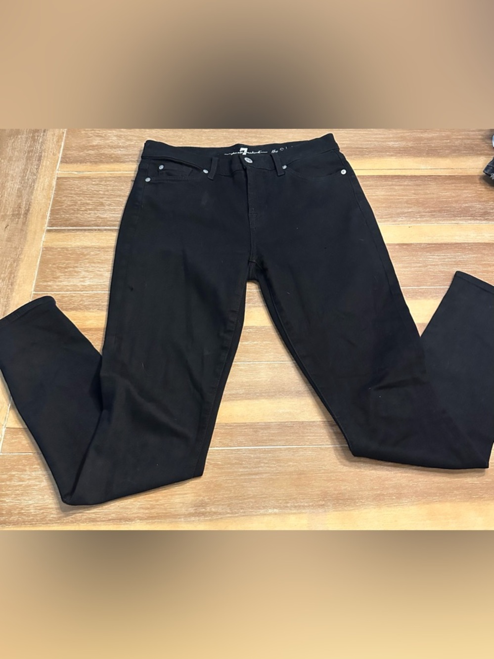 7 For All Mankind High-Rise Jeans - Black